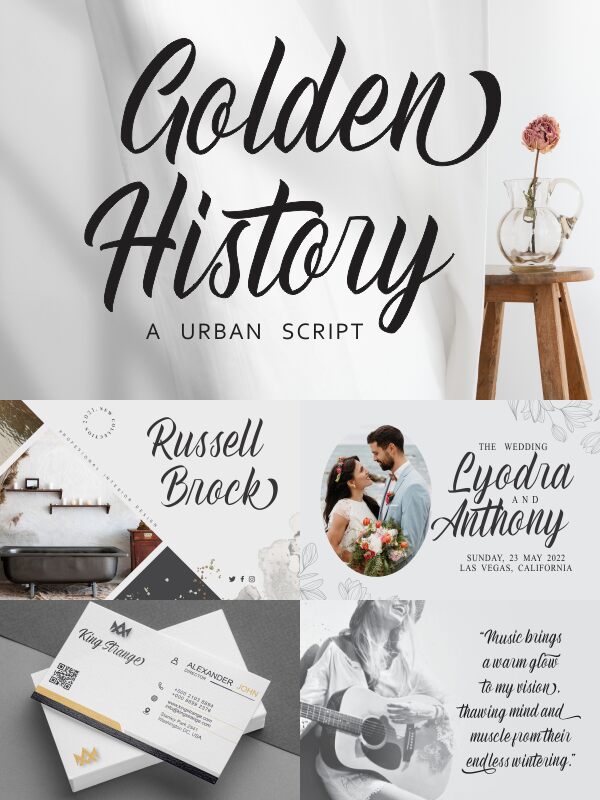 Golden History Czcionka