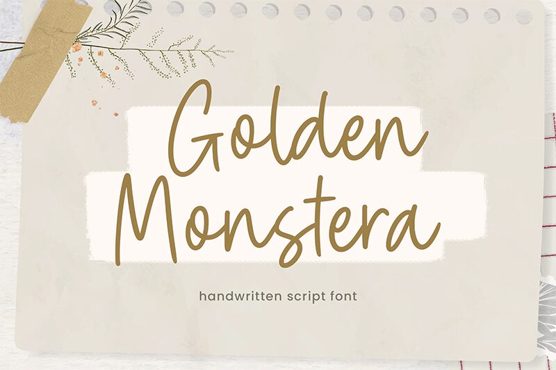 Golden Monstera フォント