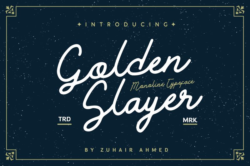 Golden Slayer Czcionka