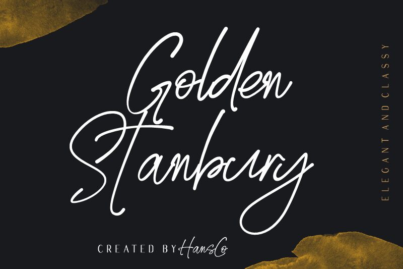 Golden Stanbury Signature Czcionka