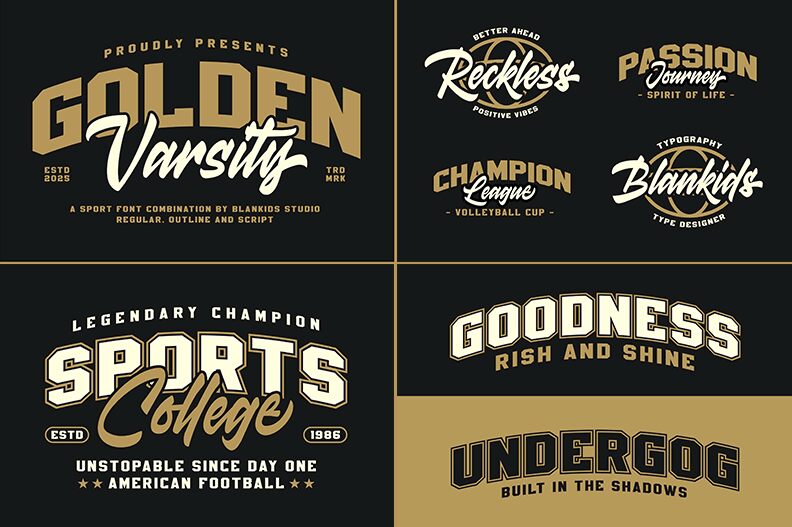 Golden Varsity Script Fonte