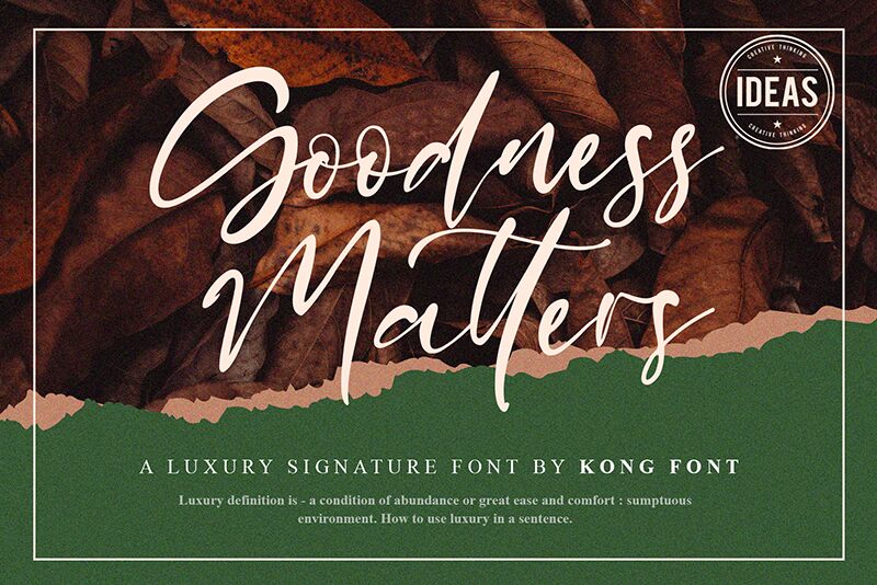 Goodness Matters Schriftart