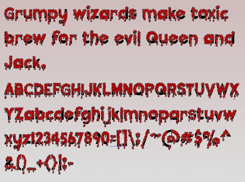 GooeyDrippySticky Шрифт