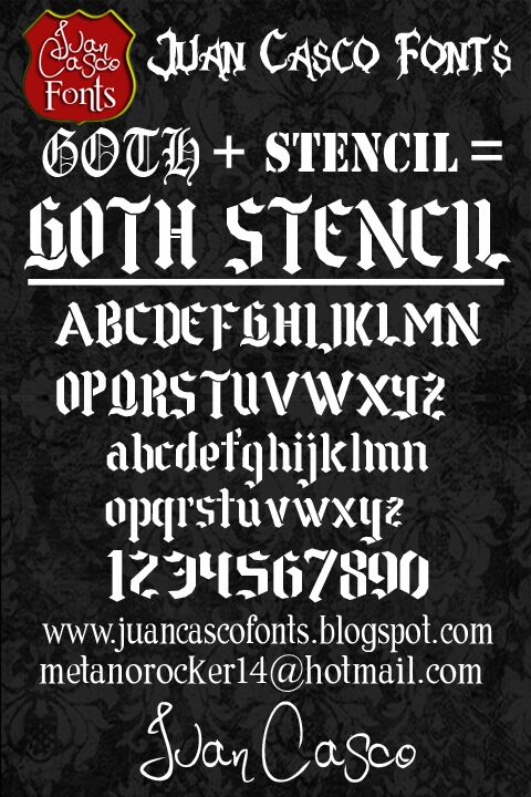 Goth Stencil Czcionka