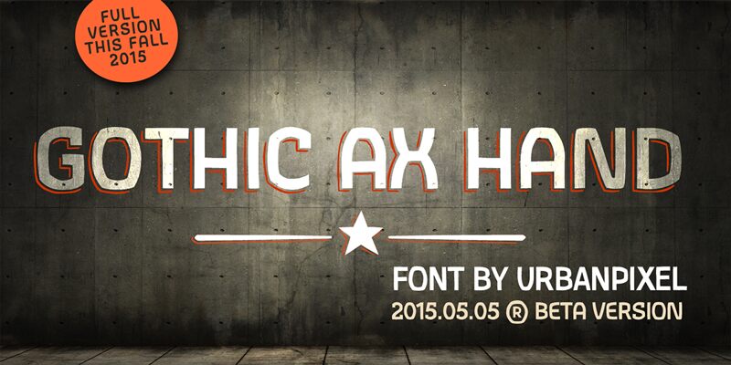 Gothic AX Hand Czcionka