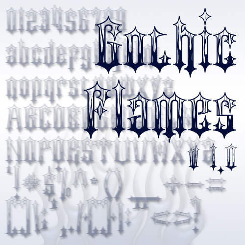 Gothic Flames Czcionka