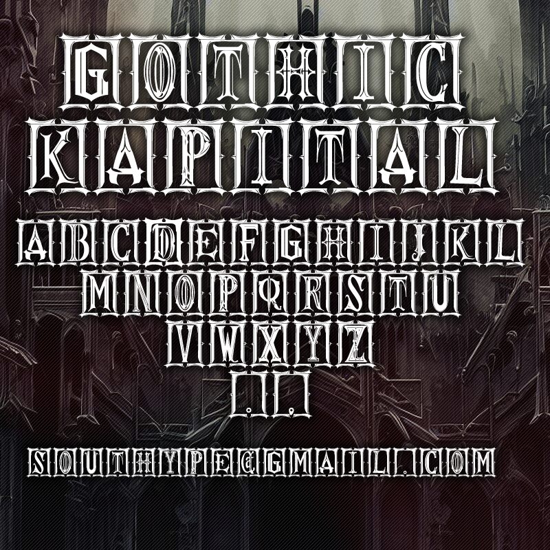 Gothic Kapital St Carattere