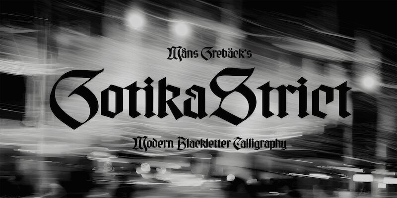 Gotika Strict Carattere