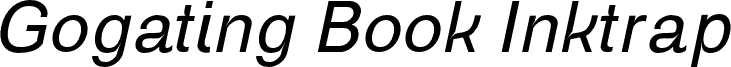 Gogating Book Inktrap Inktraps Italic