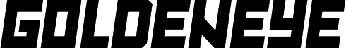 Goldeneye Italic font