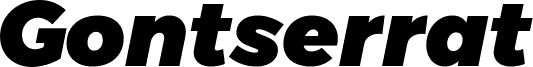 Gontserrat Black Italic