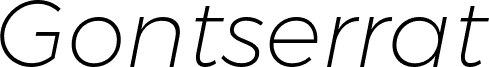 Gontserrat ExtraLight Italic