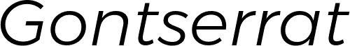 Gontserrat Light Italic