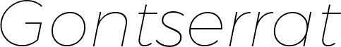 Gontserrat Thin Italic