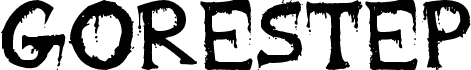 Preview of the Gorestep font
