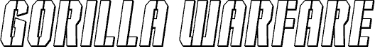 Gorilla Warfare 3D Semi-Italic