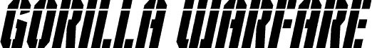 Gorilla Warfare Laser Italic