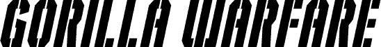 Gorilla Warfare Title Italic