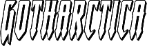 Podgląd czcionki Gotharctica 3D Italic