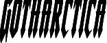 Podgląd czcionki Gotharctica Condensed Italic