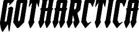 Podgląd czcionki Gotharctica Extra-Expanded Italic