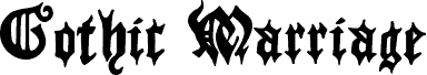 Gothic Marriage font