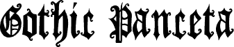 Gothic Panceta font