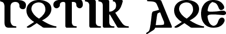 Preview of the Gotik AOE font