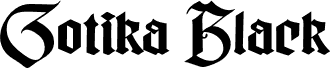 Preview of the Gotika Black PERSONAL USE Regular font