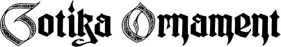 Preview of the Gotika Ornament PERSONAL USE Regular font