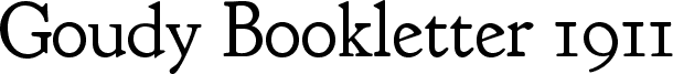 Goudy Bookletter 1911