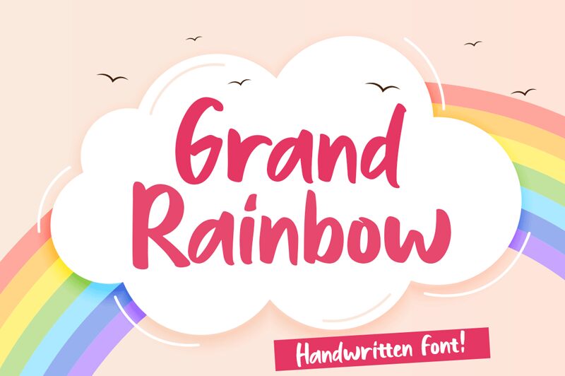Grand Rainbow Schriftart