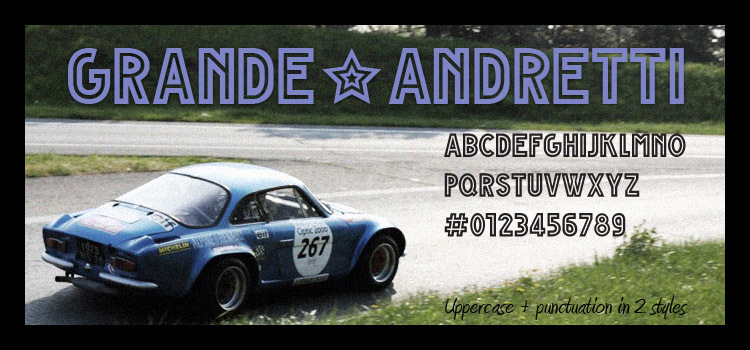 Grande Andretti Schriftart