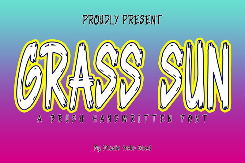 Grass Sun Schriftart