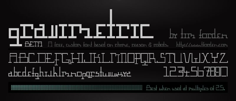 Gravimetric Schriftart