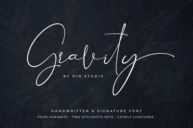 Gravity Handwritten Carattere