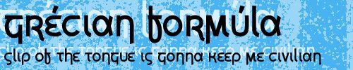 Grecian Formula Czcionka