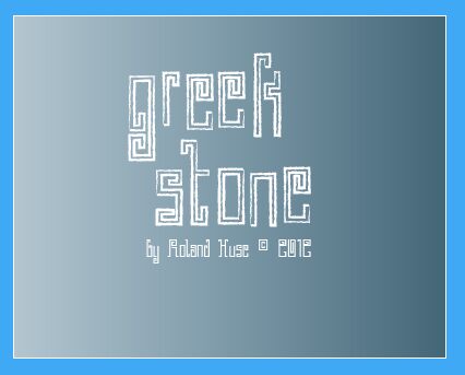 Greek Stone Schriftart