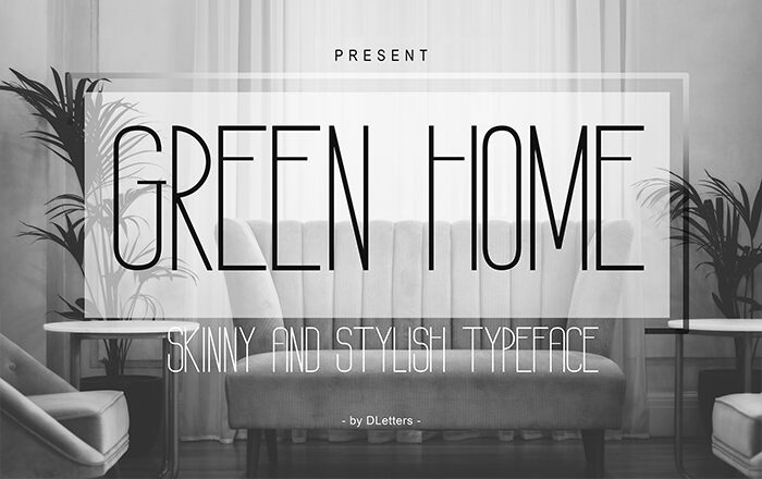 GREEN HOME Schriftart