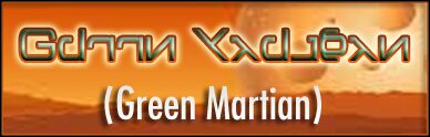 Green Martian Carattere