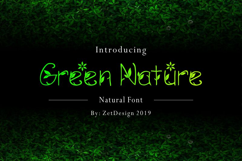 GREEN NATURE Czcionka