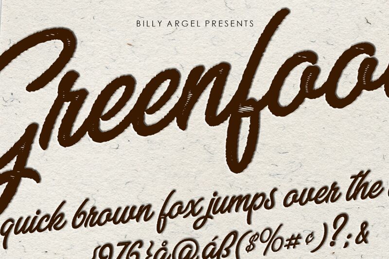 GREENFOOD Schriftart