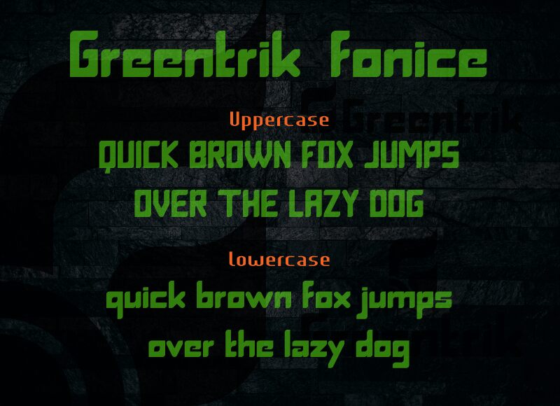 Greentrik fonice Font