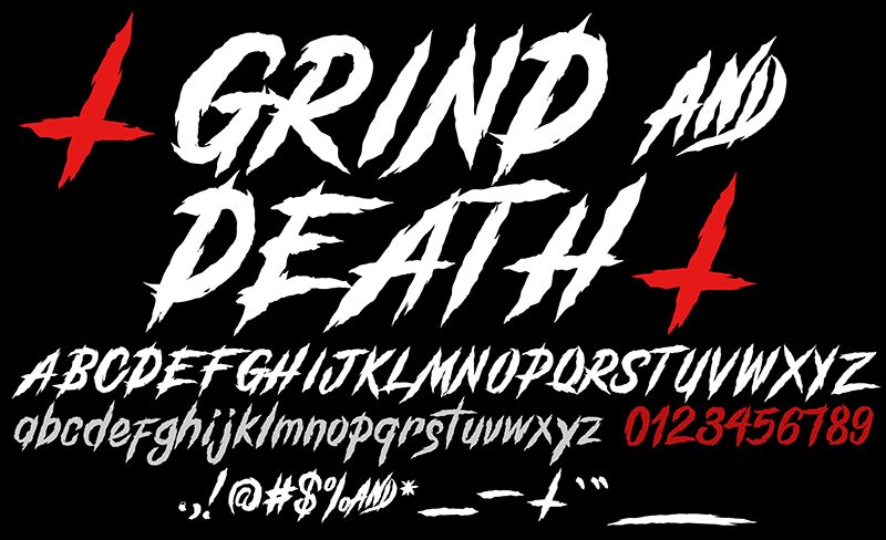 GrindAndDeath Schriftart