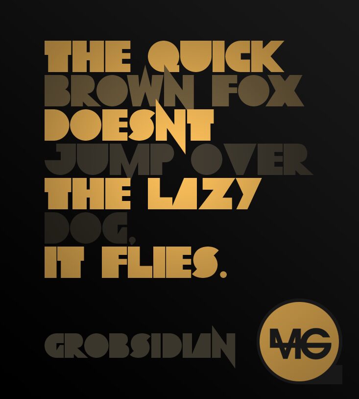 Grobsidian Schriftart