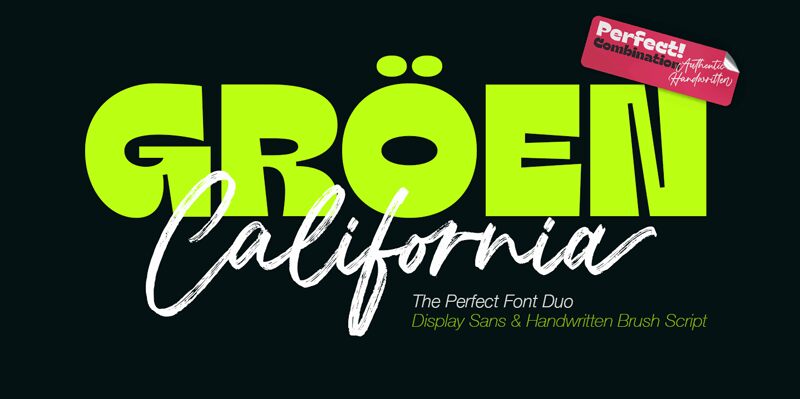 Groen California Schriftart