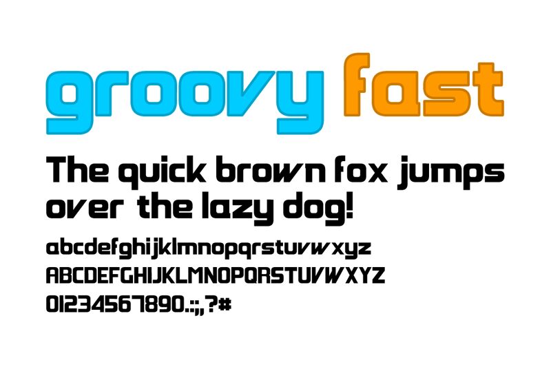 Groovy Fast Czcionka