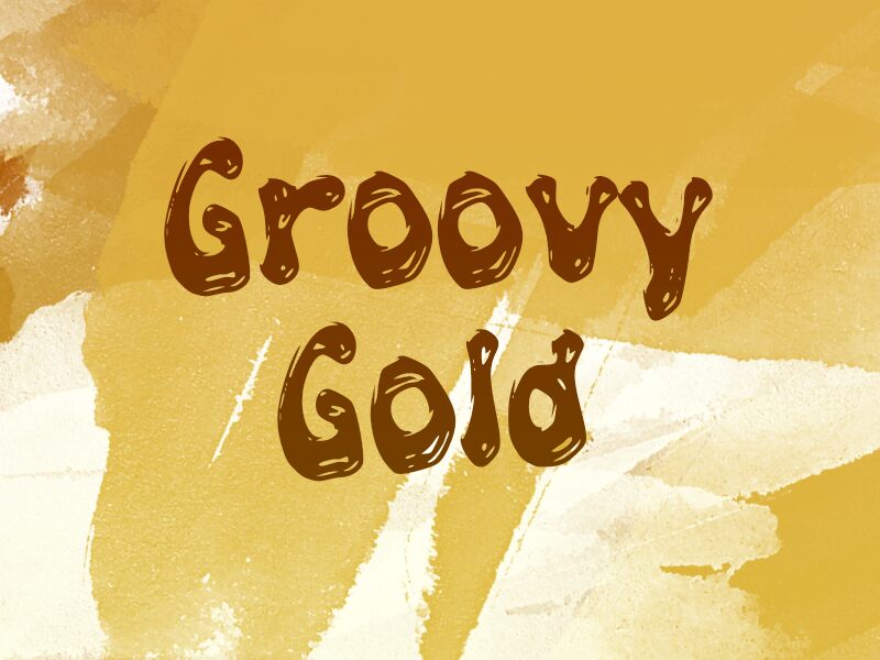 g Groovy Gold Schriftart