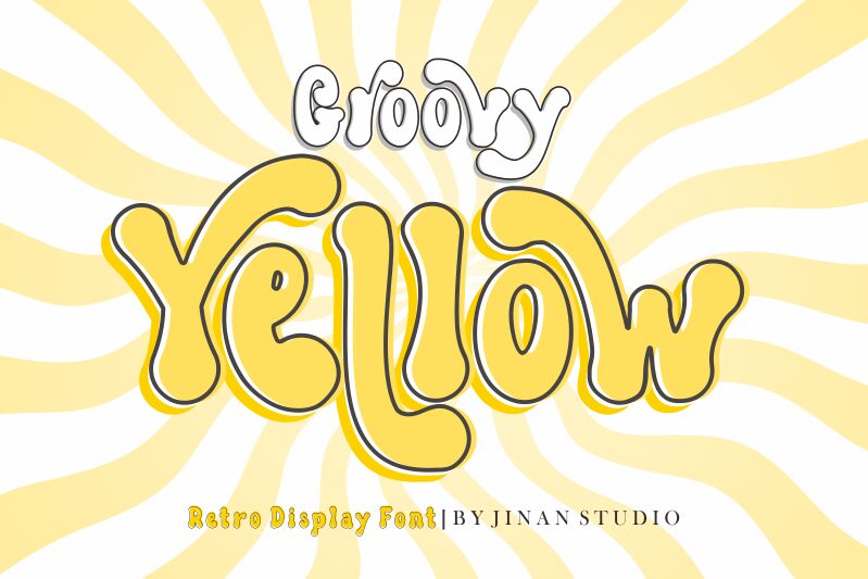 Groovy Yellow Schriftart