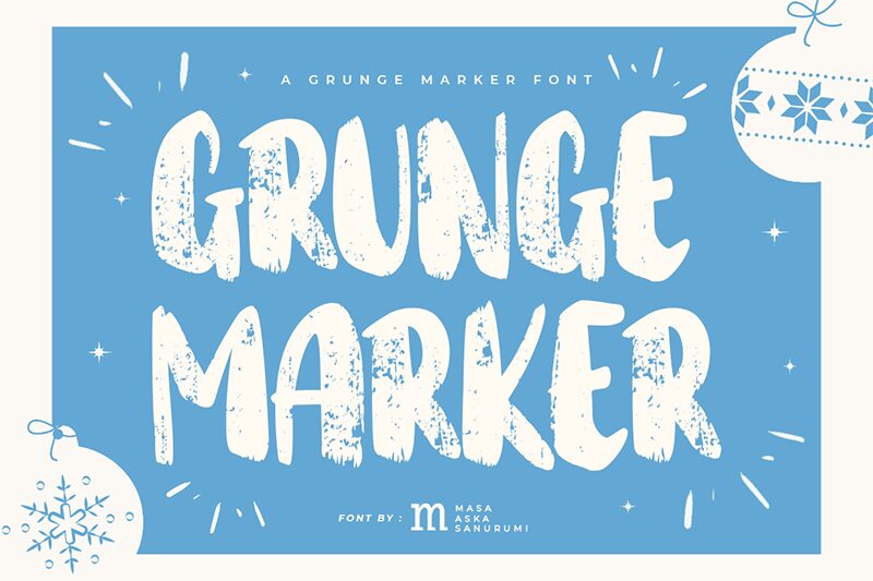 Grunge Marker Schriftart